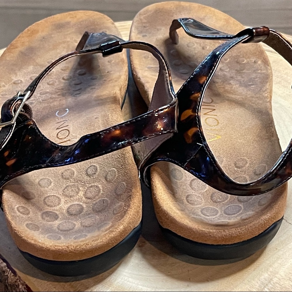 Vionic Rest Paden Backstrap Thong Brown Tortoise - image 5